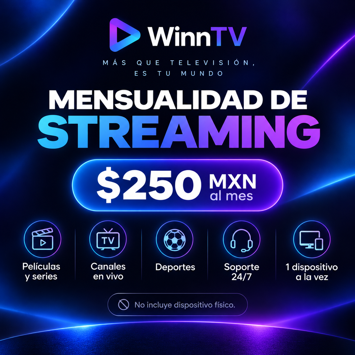 WINNTV | MENSUALIDAD DE STREAMING