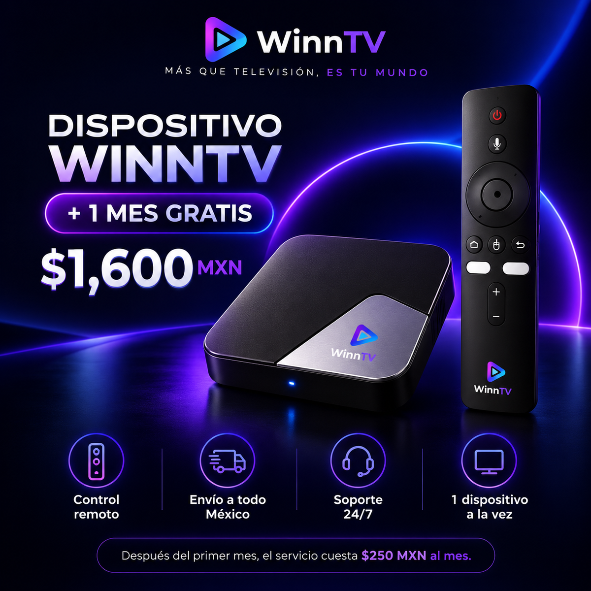 DISPOSITIVO WINNTV + 1 MES GRATIS
